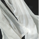 White dupatta with lace