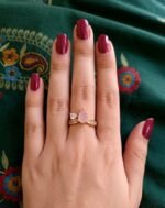Pink Stone Gold Ring - Image 3