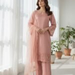 Tea Pink Blossom 2PC Suit for Women