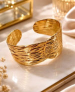 Radiance Gold Cuff Bracelet - Image 2