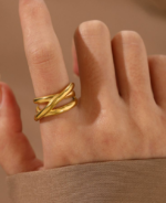 Luna Cross Open Ring - Image 2