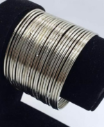 Silver Metal Bangle Set - Image 3