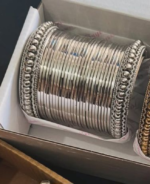 Silver Metal Bangle Set - Image 2